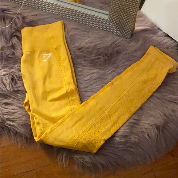 Gymshark citrus yellow seamless leggings - Picture 2 of 5